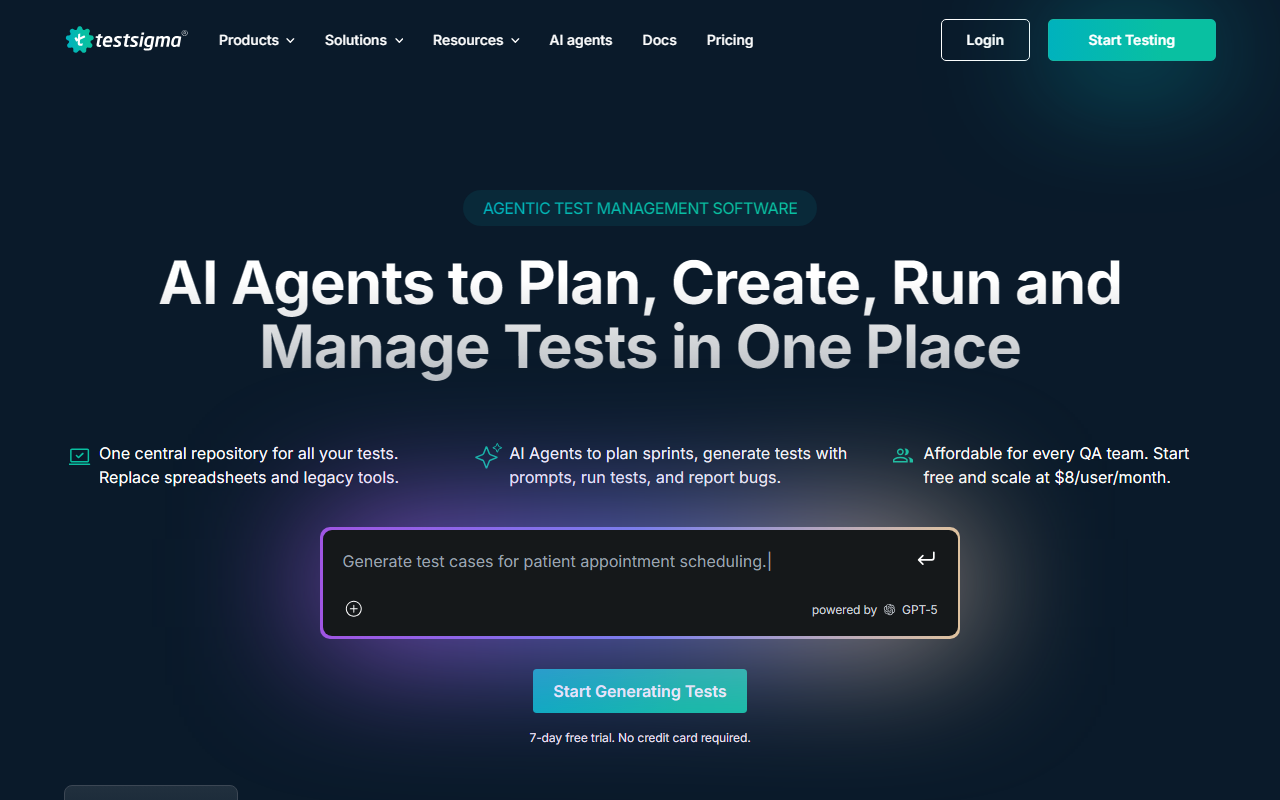 Testsigma screenshot