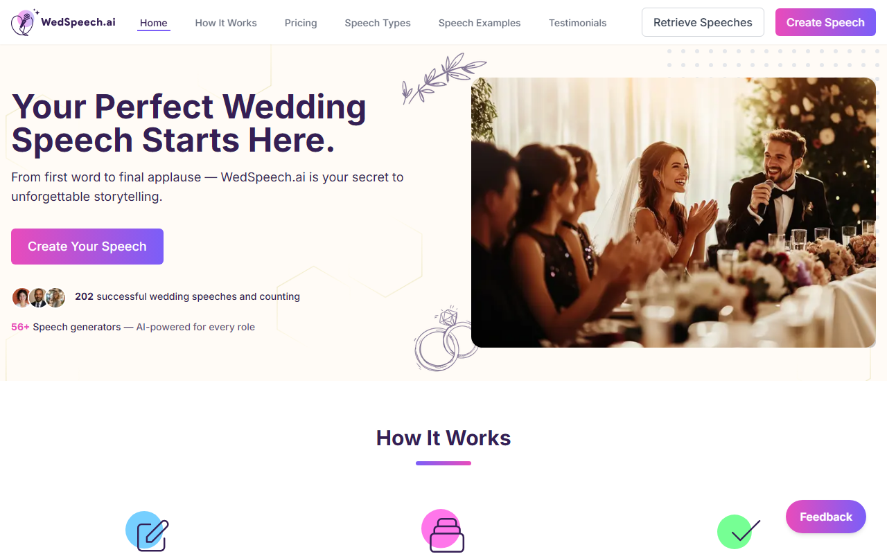 WedSpeech.ai screenshot